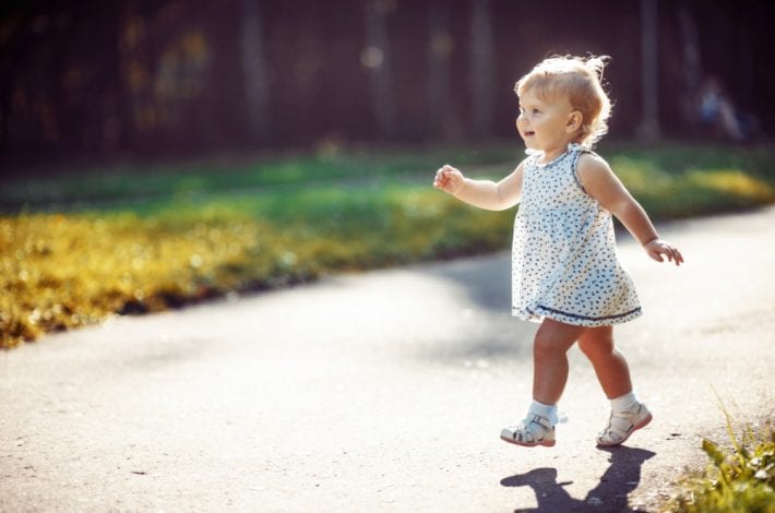 potty training - toddler walking