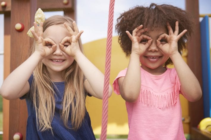 kids to succeed - kids play - girls playing imagination game importance of play