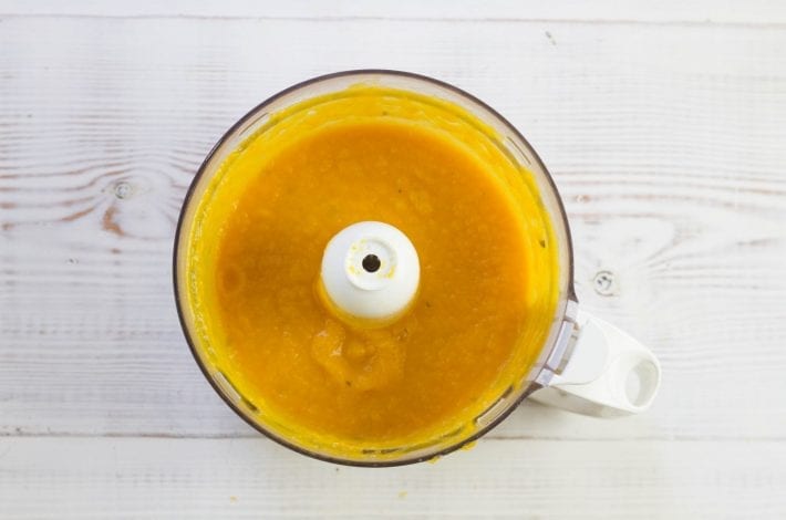 Make this classic squash and pumpkin soup this Halloween - creamy pumpkin soup with rosemary and served in pumpkin shells