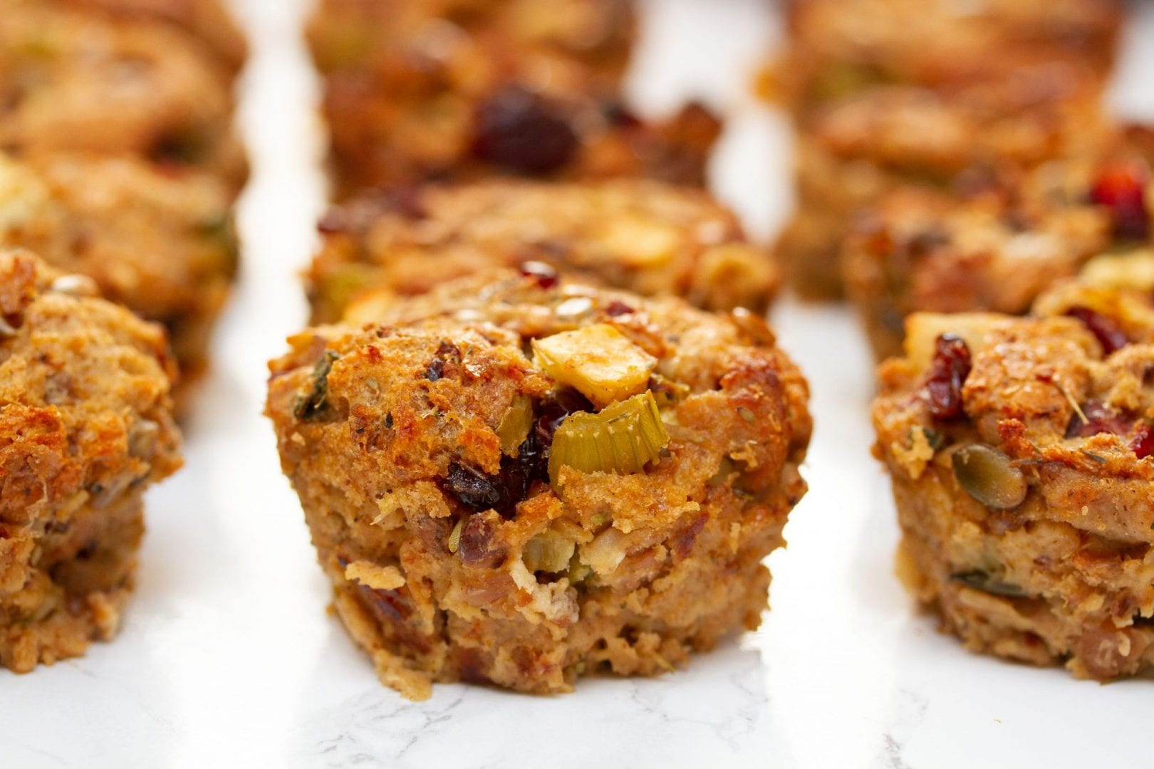 Stuffing recipes - Sausage and Apple Stuffing Muffins - Thanksgiving recipes - Christmas recipes