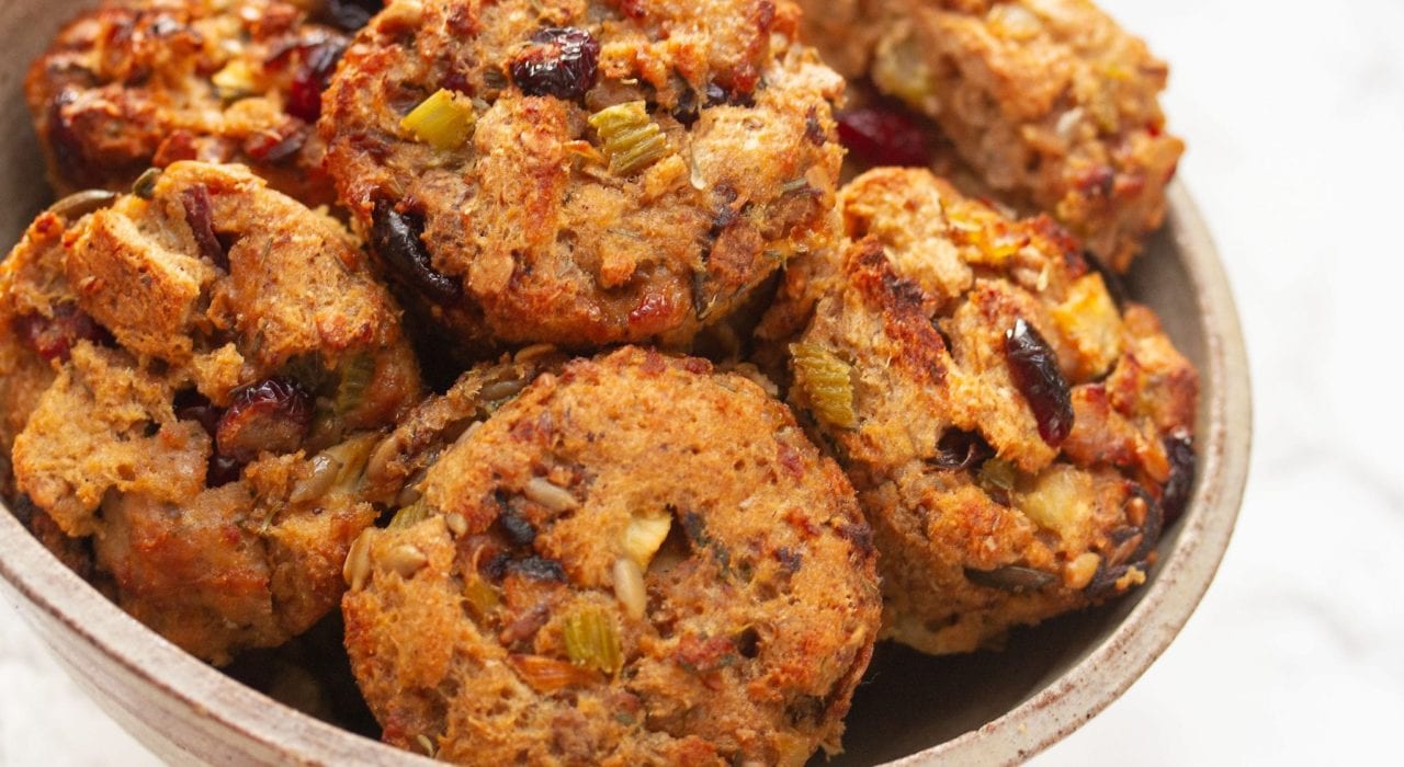 Stuffing recipes - Sausage and Apple Stuffing Muffins - Thanksgiving recipes - Christmas recipes
