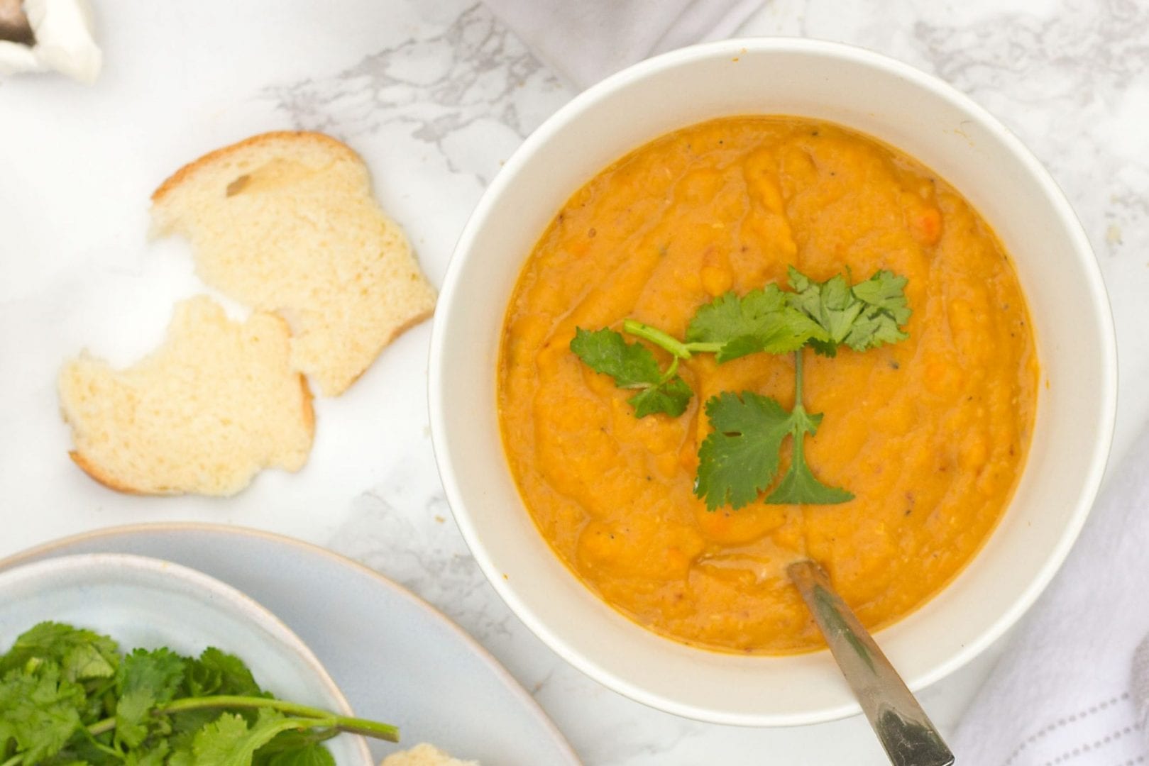 Lentil soup with sweet potato & apple MyKitchen Mas & Pas