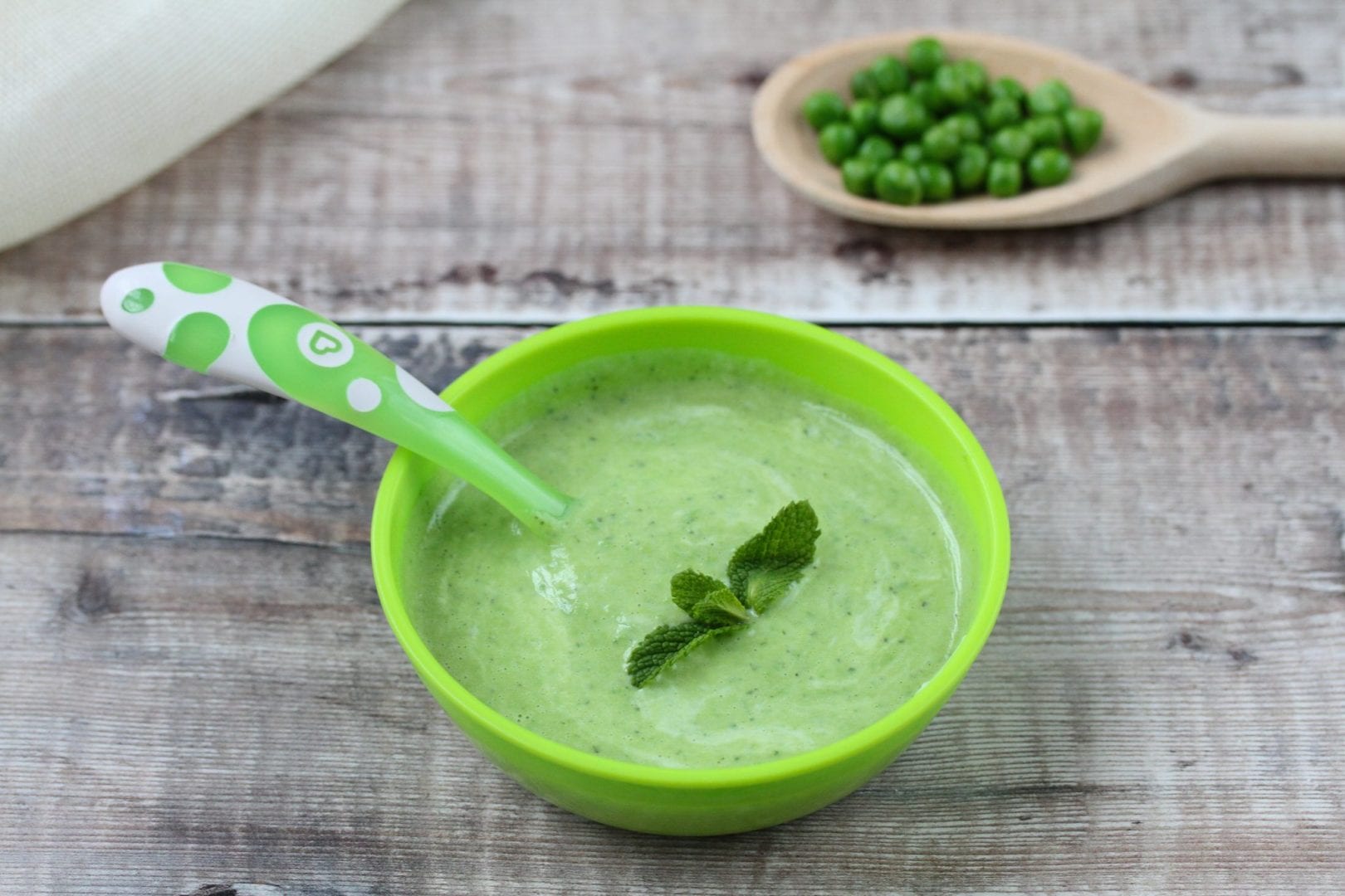 pea soup - pea and mint soup - family recipes - weaning recipes