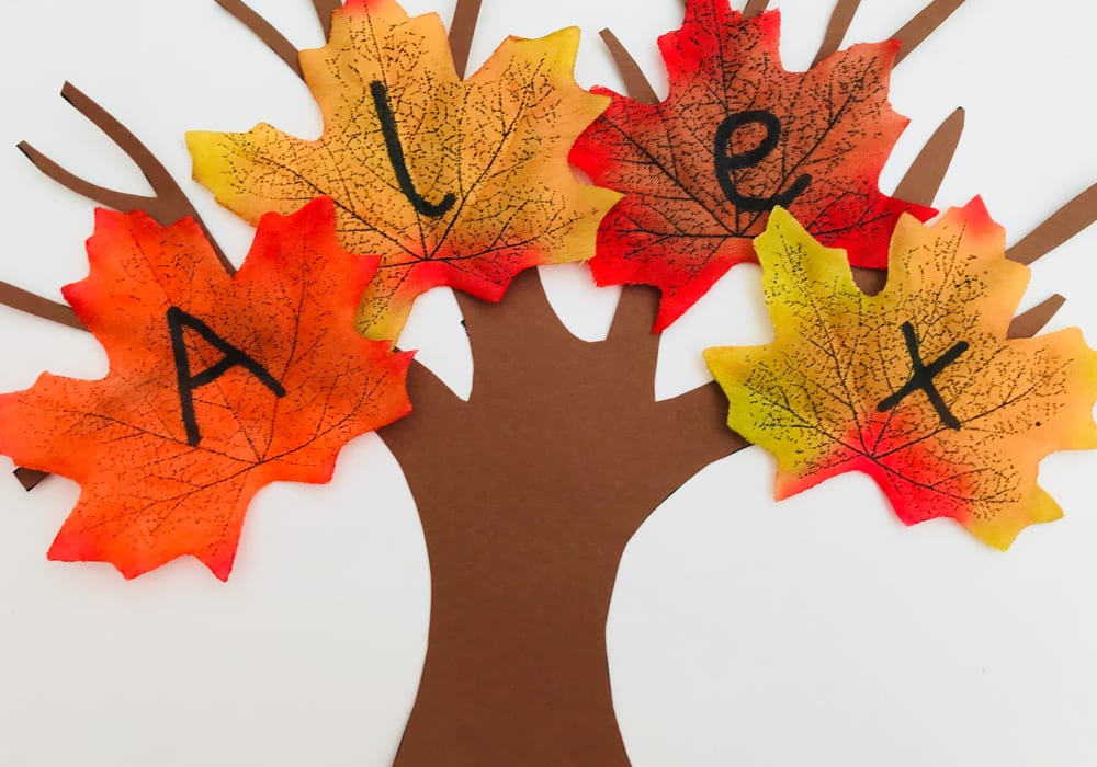 Name tree leaf game Learning fun Mas & Pas