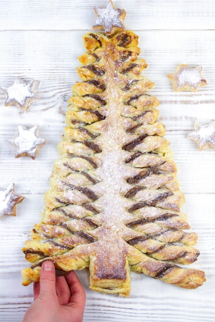 Pastry Christmas tree with a nut free filling - avoid nut allergies