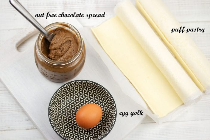 Pastry Christmas tree with a nut free filling - avoid nut allergies