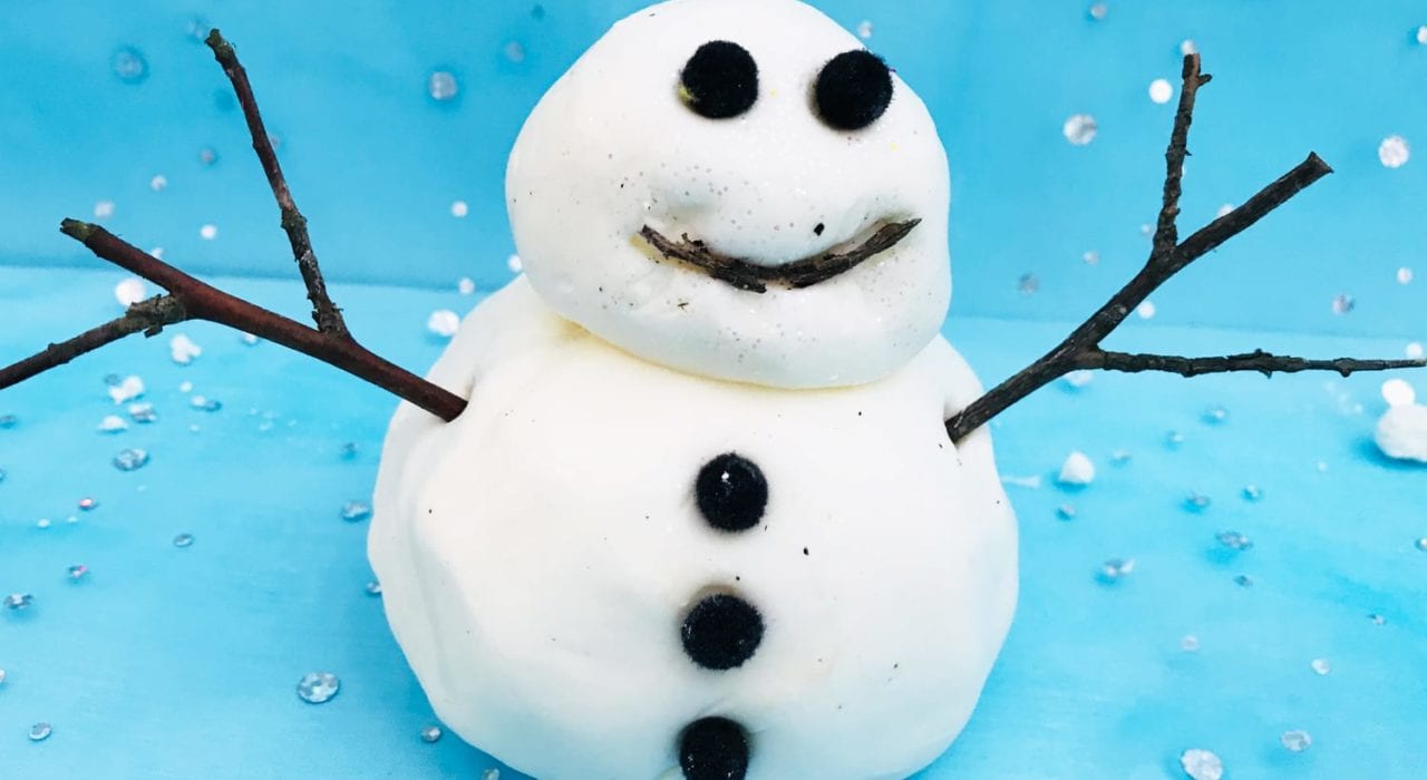 snow dough - a great toddler activity to make your own snow dough