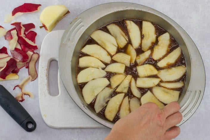 Apple upside down cake - kids will love flipping this apple upside down cake and enjoying this healthy kids treat