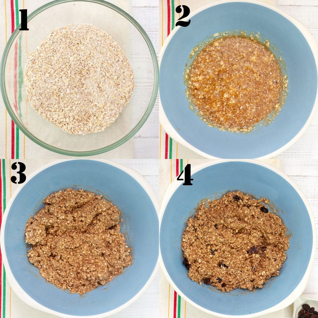 Banana oatmeal cookies - try these delicious gluten free cookies with banana oatmeal and raisins