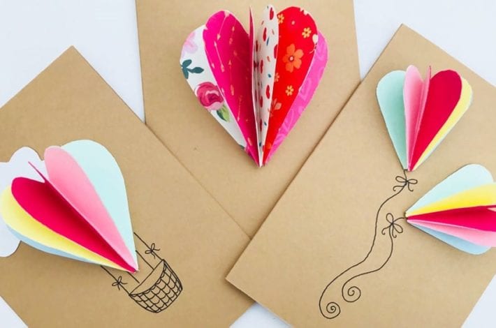 Heart cards - enjoy making these pop up 3D heart cards this valentines day
