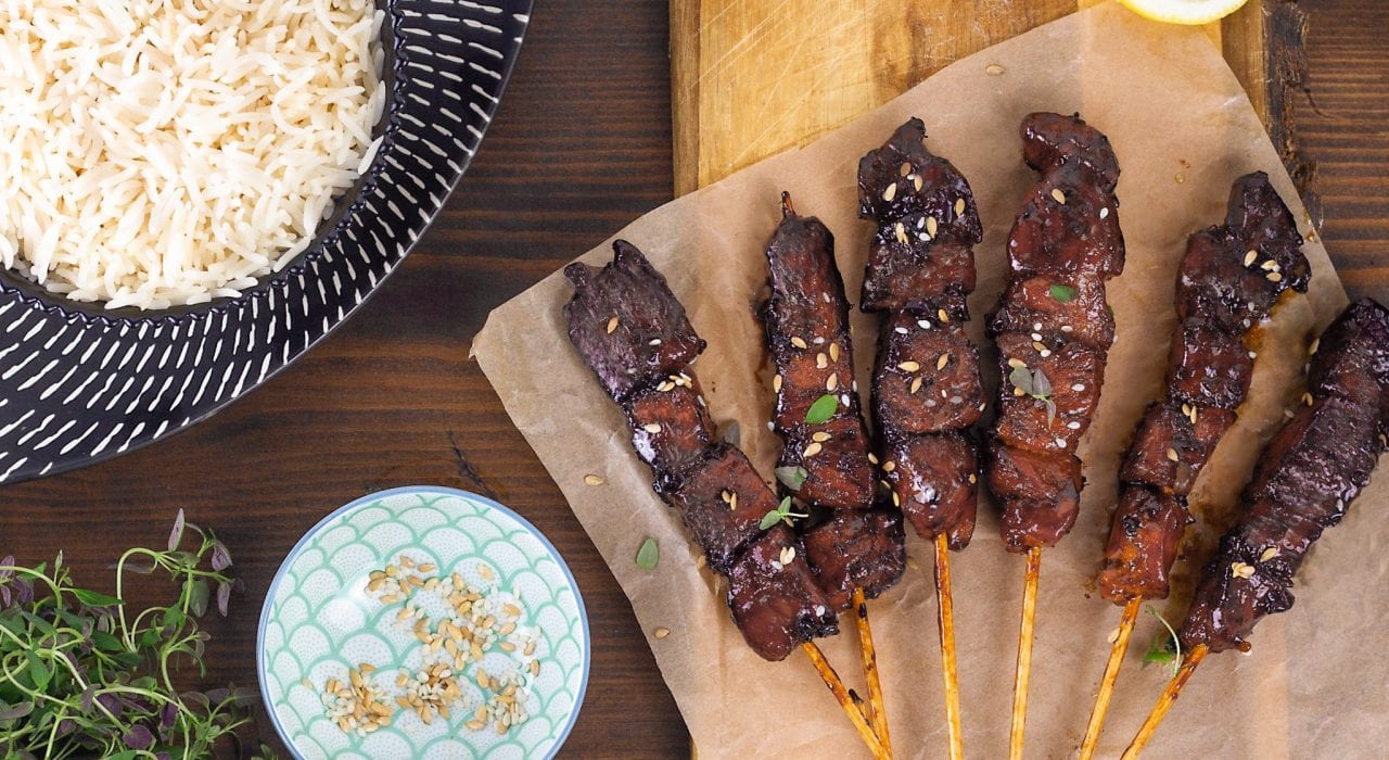 Sticky chicken skewers with honey and lemon v3
