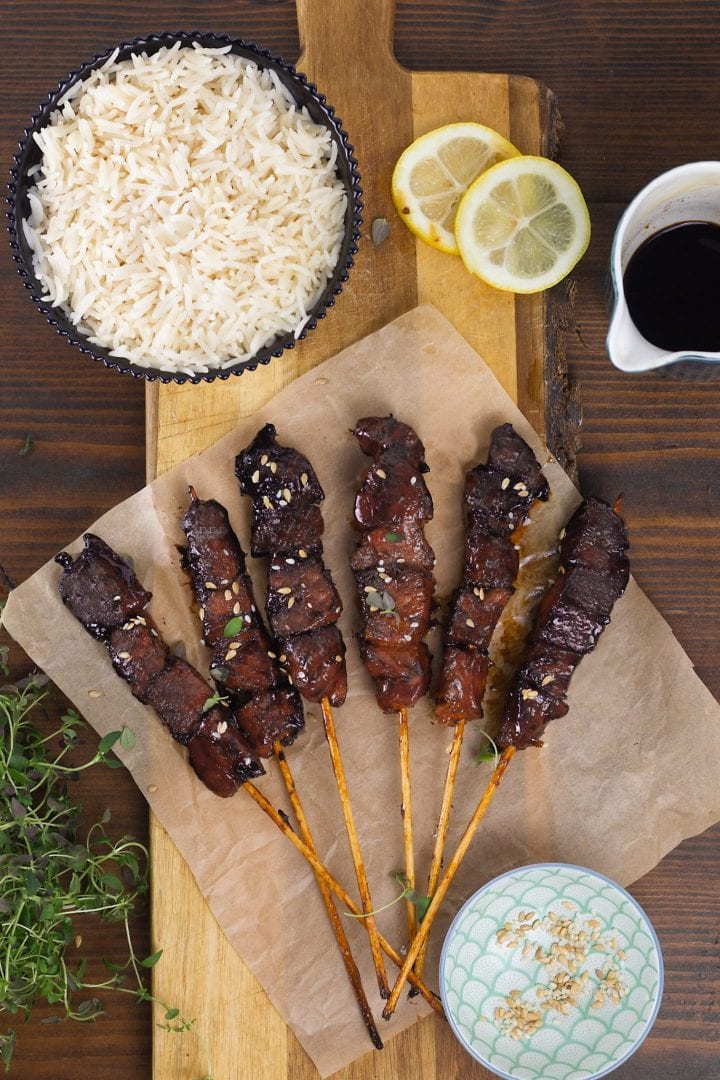 Sticky chicken skewers with honey and lemon v3