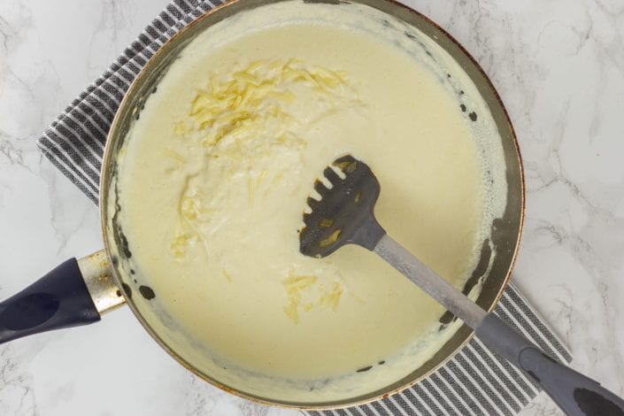 Creamy prawn linguine - enjoy this lighter prawn carbonara recipe for your next family dinner