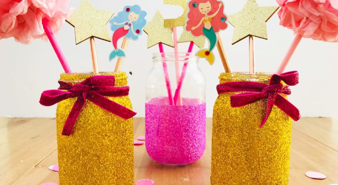 Girls party centrepieces - try these quick and easy kiddie party decorations for your little girls next birthday party
