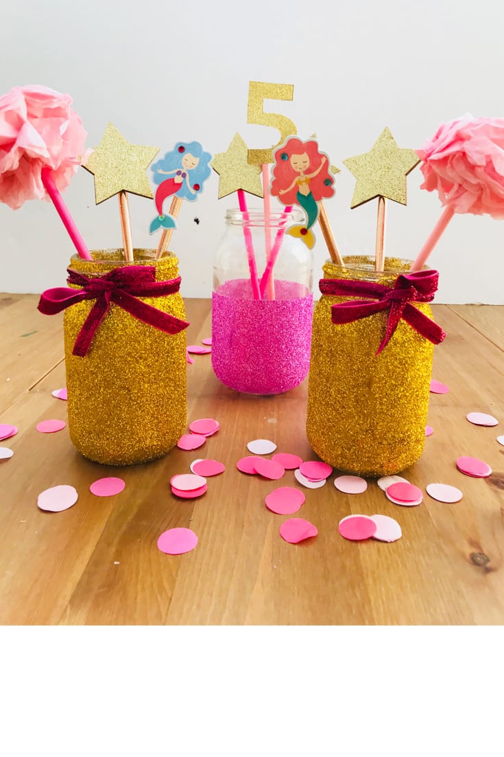 Girls party centrepieces - try these quick and easy kiddie party decorations for your little girls next birthday party