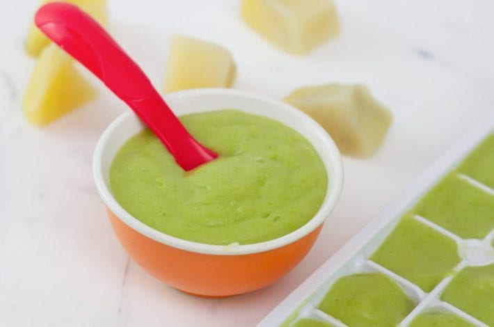 Pea puree for babies - great first foods recipe