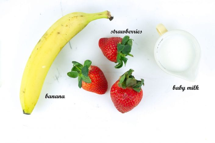Banana and strawberry puree for baby - make this delicious no cook puree for and instant baby weaning breakfast