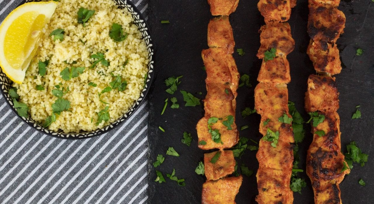 Chicken sticks cooked in yoghurt and spices - a tasty family dinner recipe