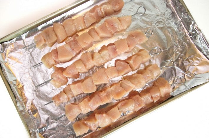 Chicken sticks cooked in yoghurt and spices - a tasty family dinner recipe