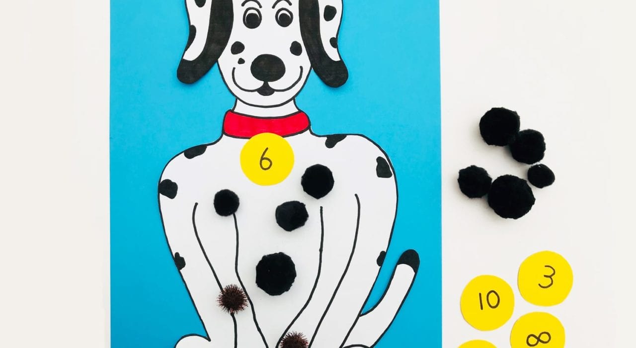 Learn to count - spotty dog counting game for kids - learn to count to 10