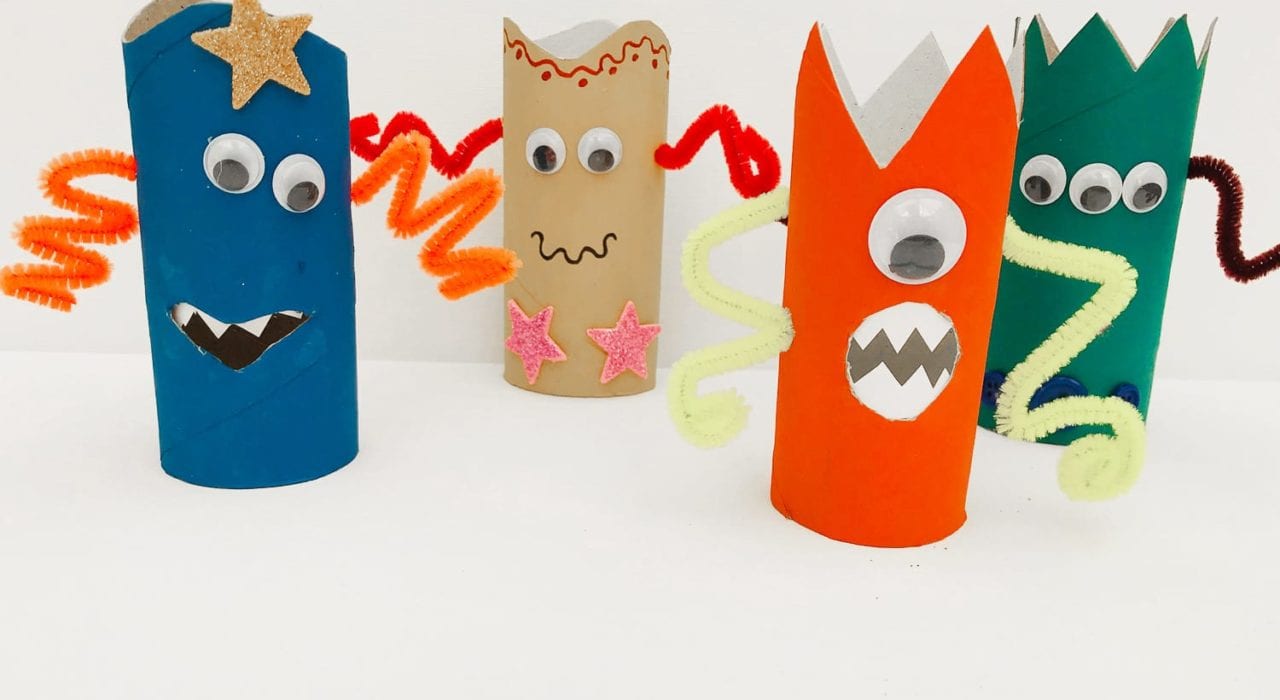 Toilet roll monster craft - How to make toilet roll monsters - a fun craft for kids
