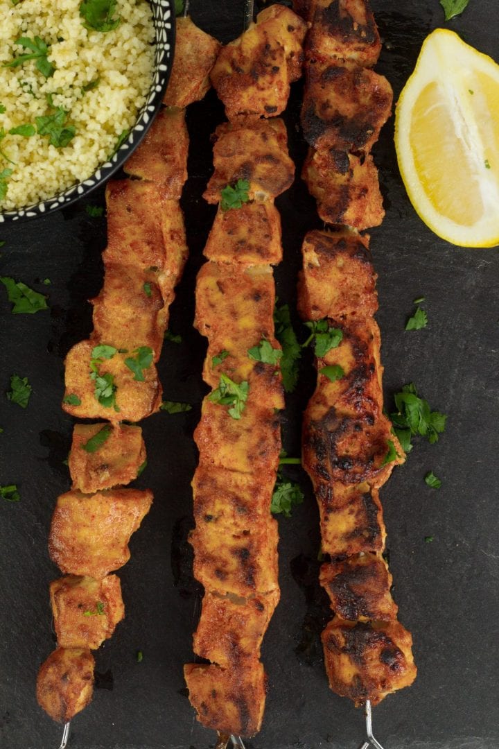 Chicken sticks cooked in yoghurt and spices - a tasty family dinner recipe