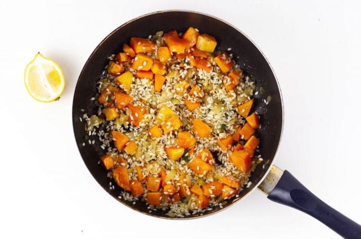 pancetta risotto - make this butternut squash and pancetta risotto for a creamy and delicious family dinner