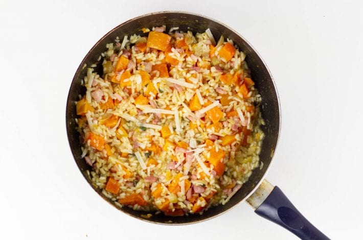 pancetta risotto - make this butternut squash and pancetta risotto for a creamy and delicious family dinner