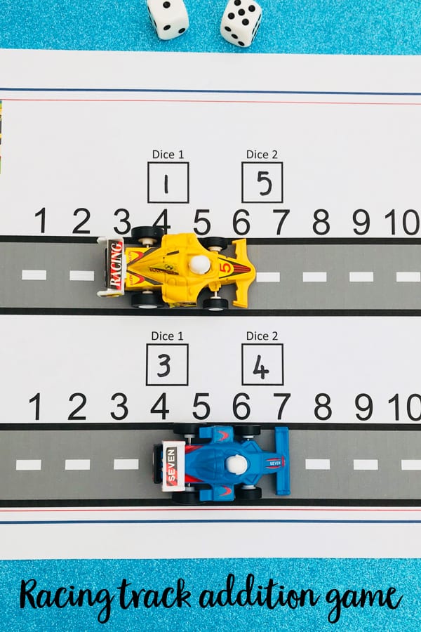 Teach first number bonds. How to make a racing track addition game - early learning maths game to practice adding numbers to 12