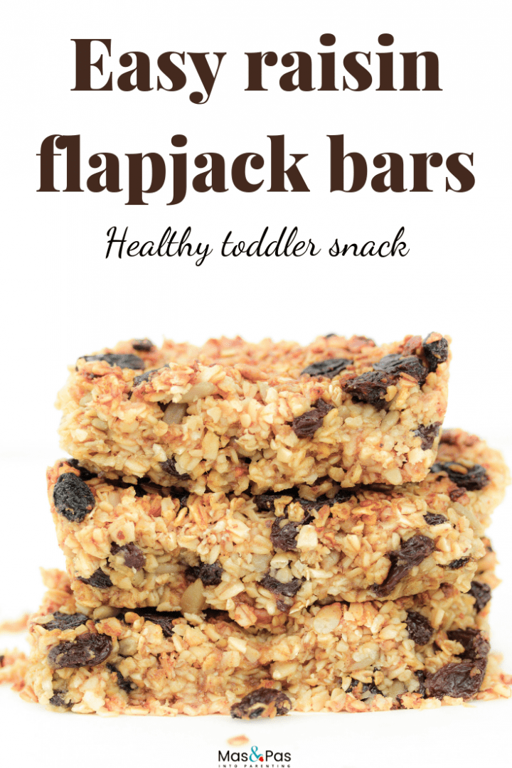 Healthy flapjacks - enjoy making these quick and easy raisin flapjacks - great toddler snacks free from refined sugars