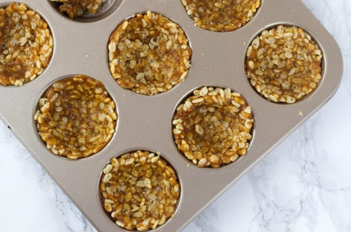 Healthy rice krispie nests - peanut butter easter nests for kids to enjoy a healthy snack this Easter
