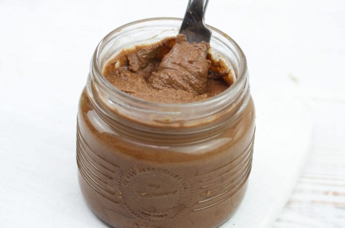 Nut free nutella alternative - try this homemade chocolate spread made with sunflower seeds over nuts