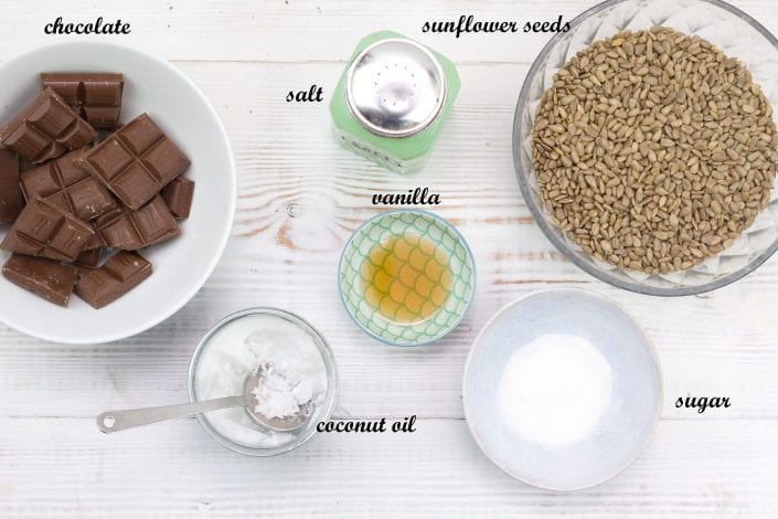 Nut free nutella alternative - try this homemade chocolate spread made with sunflower seeds over nuts