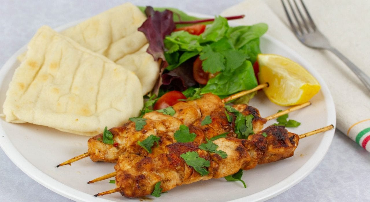 BBQ chicken kebabs in an orange bbq marinade - great for grilling chicken skewers as well as chicken fillets