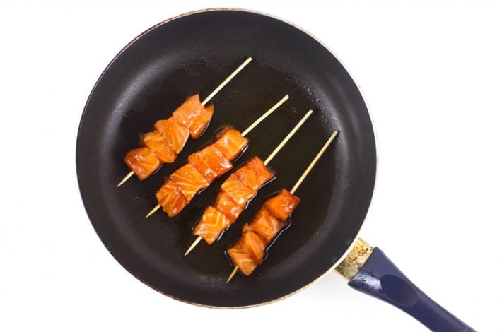 Glazed teriyaki salmon sticks - a great salmon recipe for family dinners and kids meals
