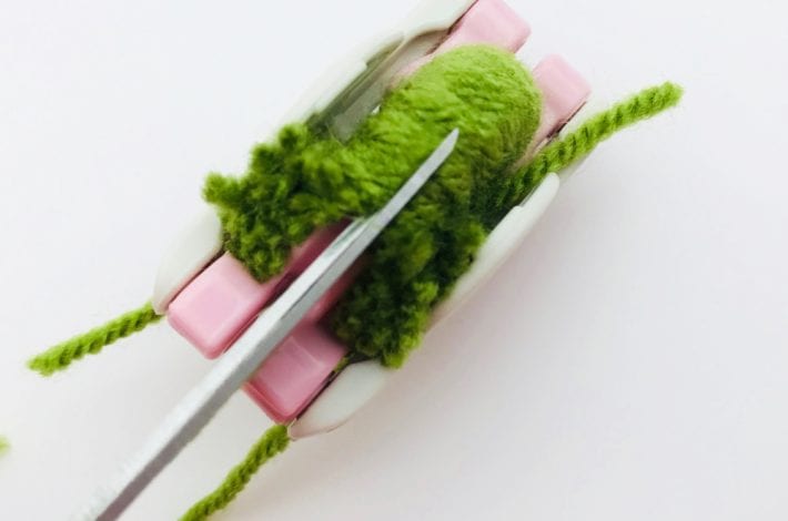 Pom pom peas in a pod - pom pom crafts for kids - enjoy this fun kids craft