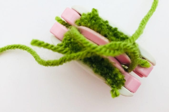 Pom pom peas in a pod - pom pom crafts for kids - enjoy this fun kids craft