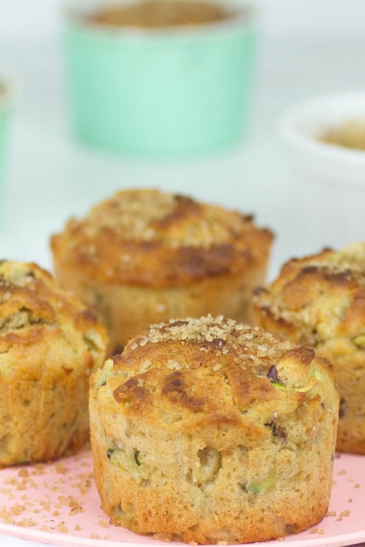apple zucchini muffins - enjoy these apple and courgette muffins as a healthy snack or treat