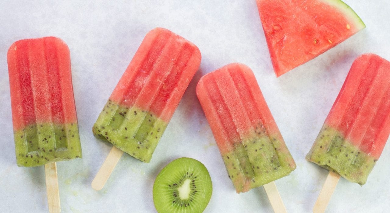 Kiwi watermelon popsicles - refreshing and healthy snacks for kids