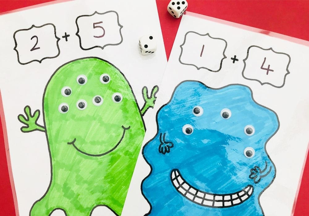 Play this many eyed monsters maths game for kids and have monster fun with number bonds to 10