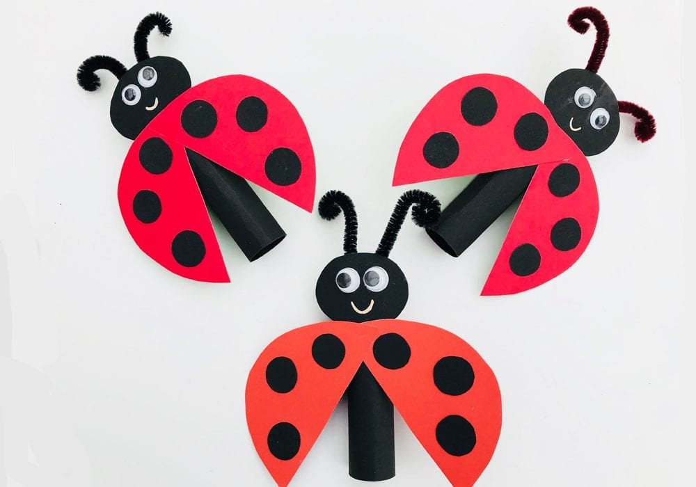 Ladybird finger puppet - enjoy making these animal finger puppets as a fun ladybird craft this summer