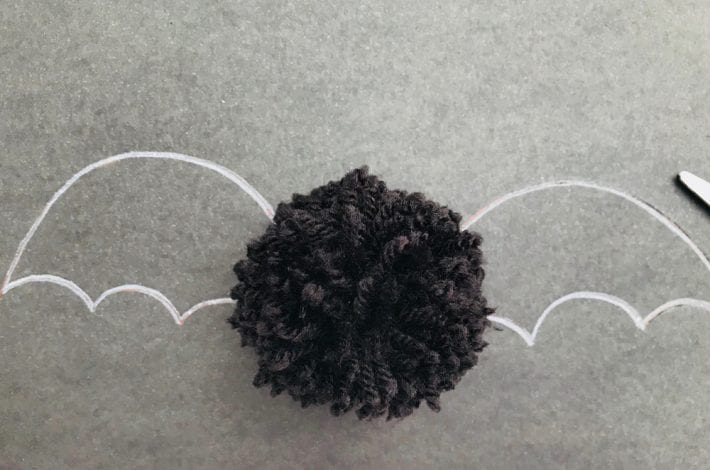 Make these awesome Halloween pom pom bats this October - a great craft for little kids that also make spooky homemade Halloween decorations
